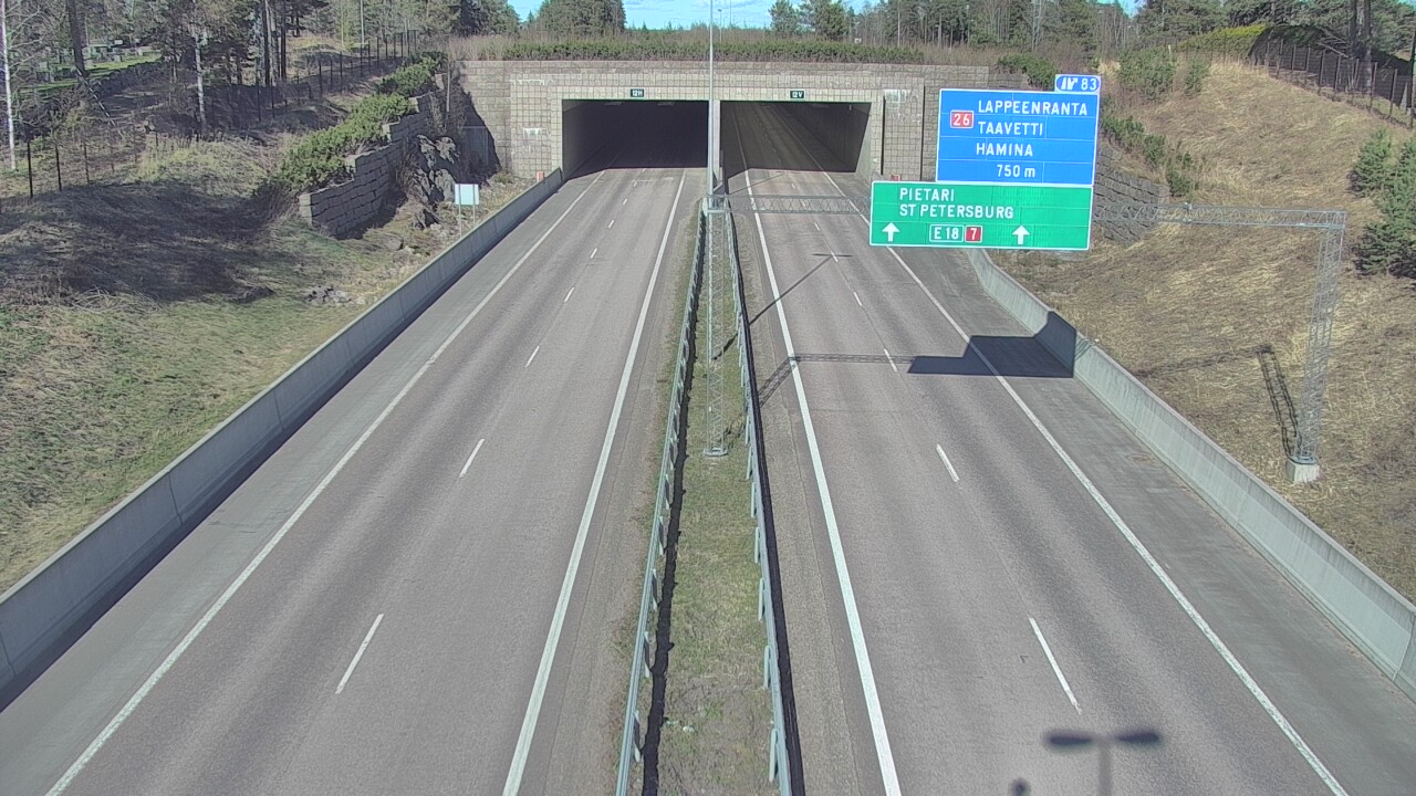 Weather Camera Image Väg 7 Fredrikshamn, Husula, suuaukko väst, Hamina, Kymenlaakso