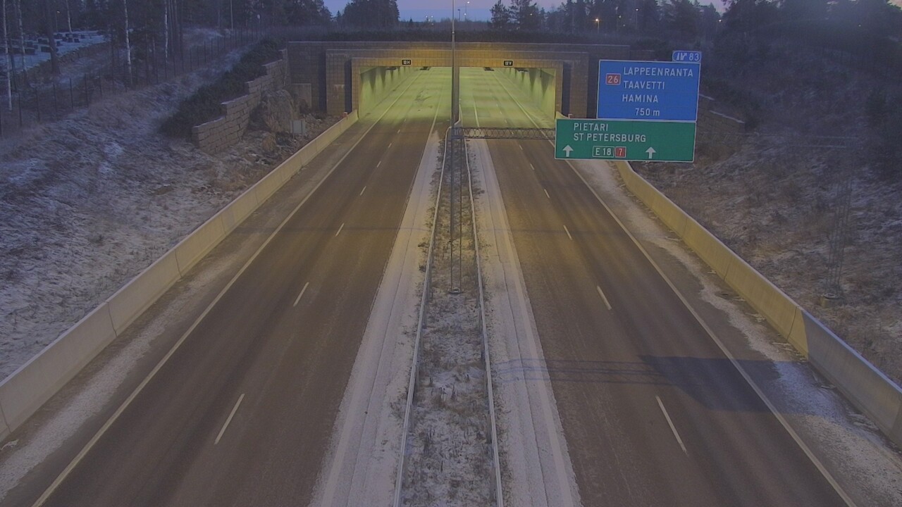 Kelikamerat Kuva Tie 7 Hamina, Husula, suuaukko länsi, Hamina, Kymenlaakso