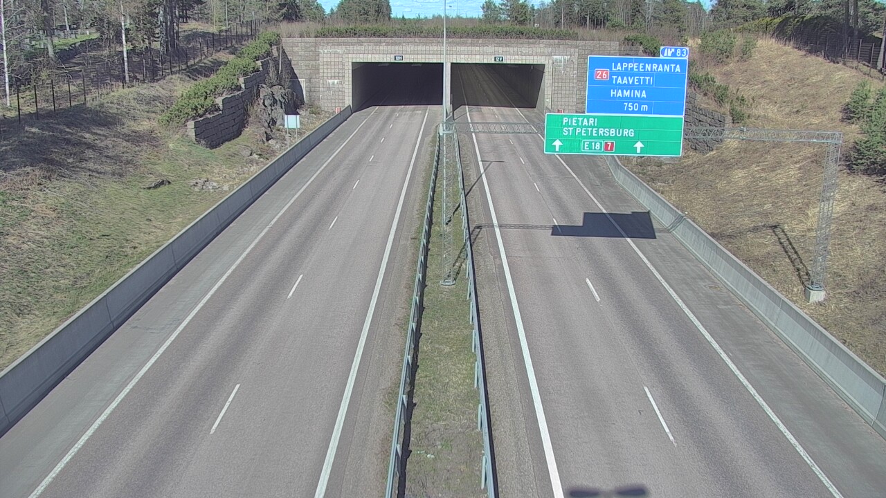 Weather Camera Image Väg 7 Fredrikshamn, Husula, suuaukko väst, Hamina, Kymenlaakso