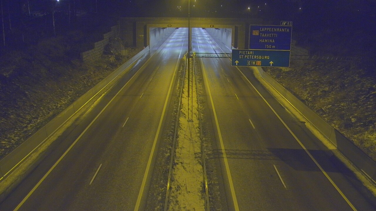 Weather Camera Image Väg 7 Fredrikshamn, Husula, suuaukko väst, Hamina, Kymenlaakso