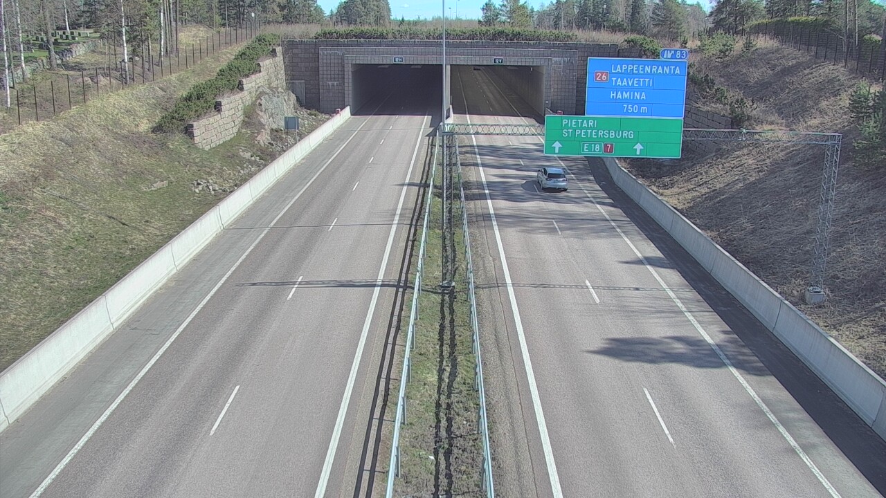 Weather Camera Image Väg 7 Fredrikshamn, Husula, suuaukko väst, Hamina, Kymenlaakso