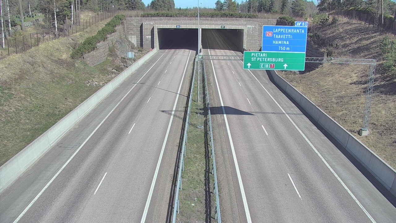 Kelikamerat Kuva Tie 7 Hamina, Husula, suuaukko länsi, Hamina, Kymenlaakso
