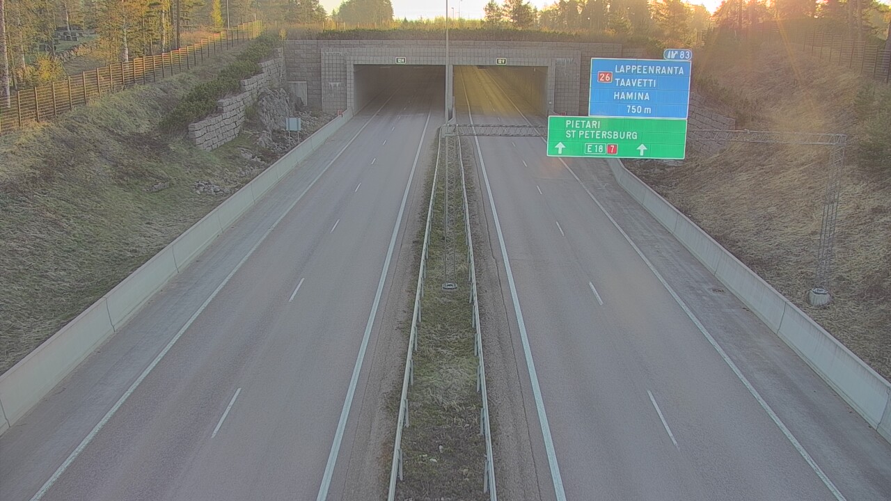 Weather Camera Image Road 7 Hamina, Husula, suuaukko west, Hamina, Kymenlaakso