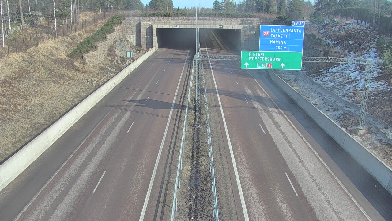 Weather Camera Image Väg 7 Fredrikshamn, Husula, suuaukko väst, Hamina, Kymenlaakso