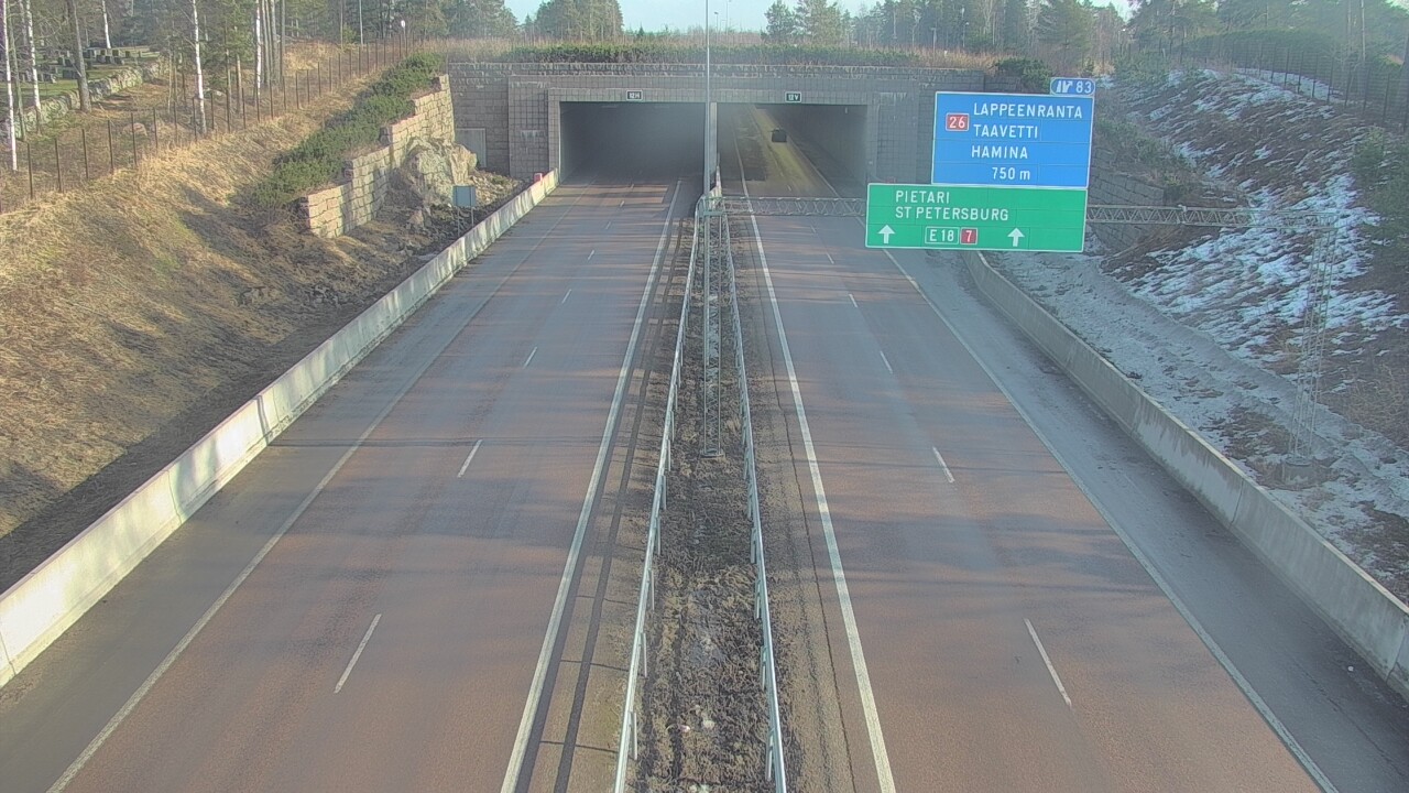 Kelikamerat Kuva Tie 7 Hamina, Husula, suuaukko länsi, Hamina, Kymenlaakso