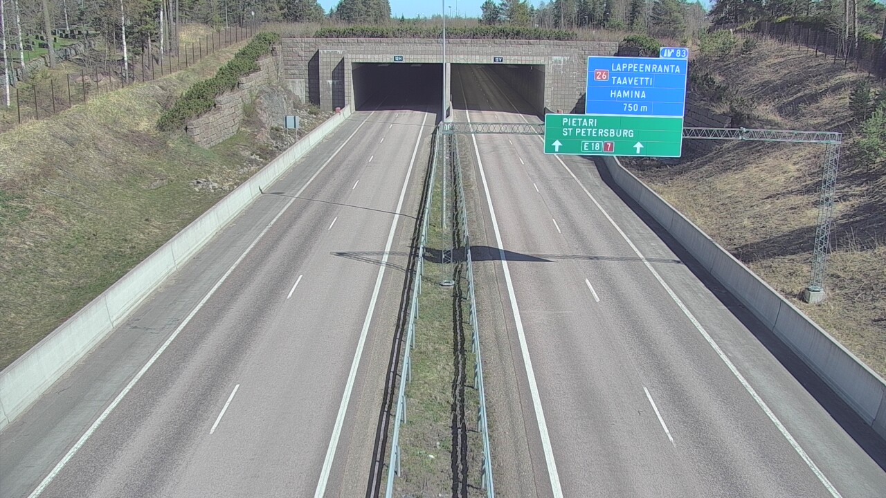 Kelikamerat Kuva Tie 7 Hamina, Husula, suuaukko länsi, Hamina, Kymenlaakso