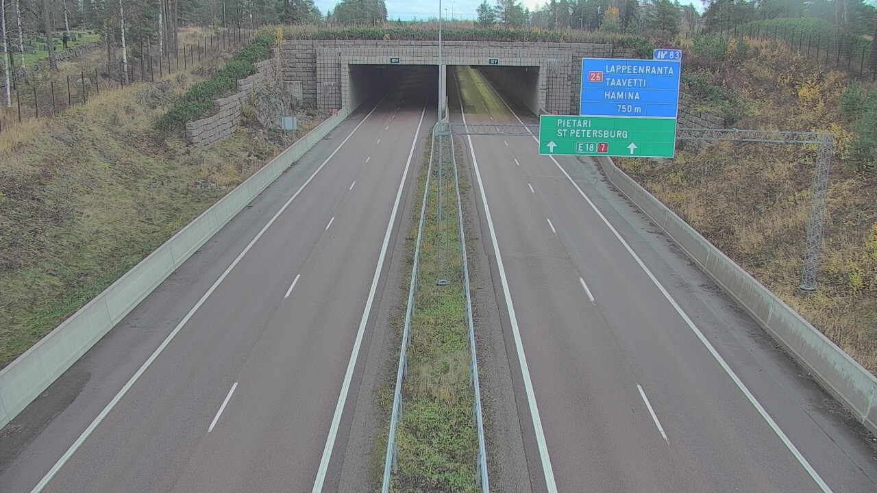 Kelikamerat Kuva Tie 7 Hamina, Husula, suuaukko länsi, Hamina, Kymenlaakso