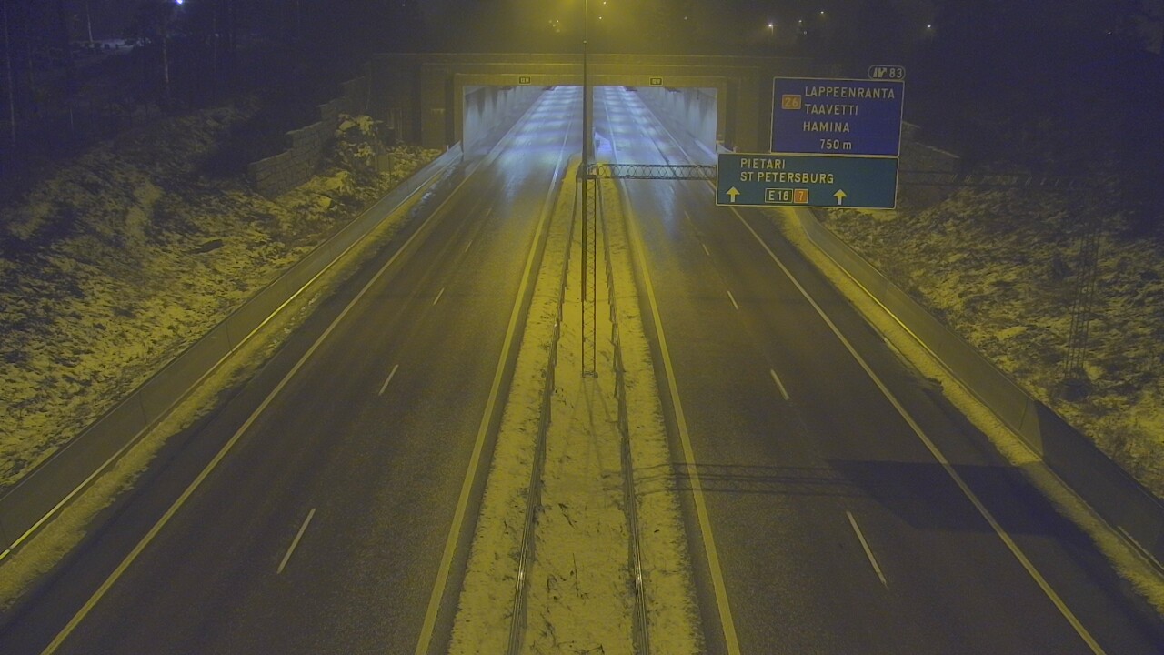 Weather Camera Image Väg 7 Fredrikshamn, Husula, suuaukko väst, Hamina, Kymenlaakso