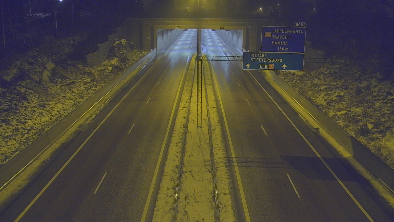 Weather Camera Image Väg 7 Fredrikshamn, Husula, suuaukko väst, Hamina, Kymenlaakso