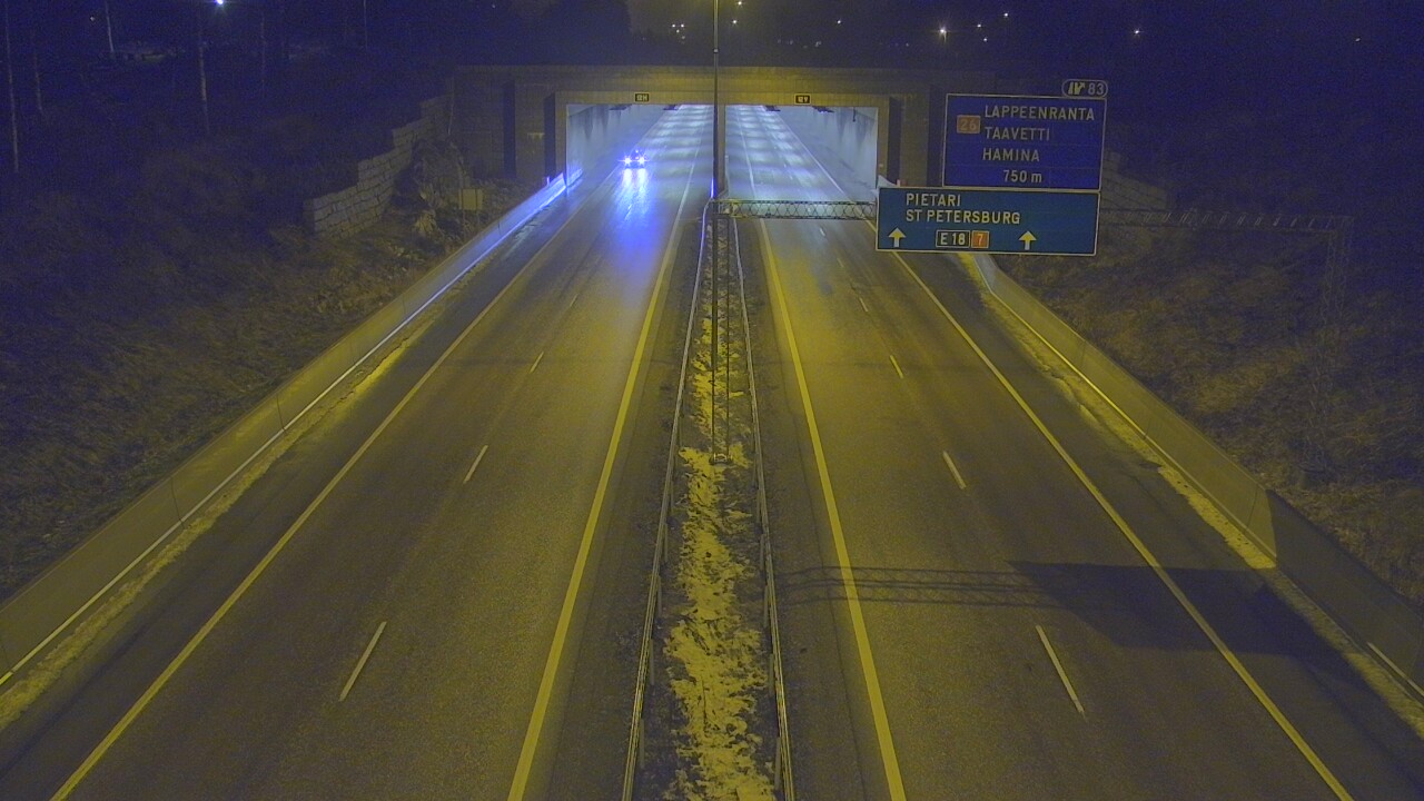 Weather Camera Image Väg 7 Fredrikshamn, Husula, suuaukko väst, Hamina, Kymenlaakso