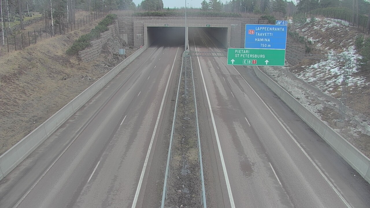 Weather Camera Image Road 7 Hamina, Husula, suuaukko west, Hamina, Kymenlaakso