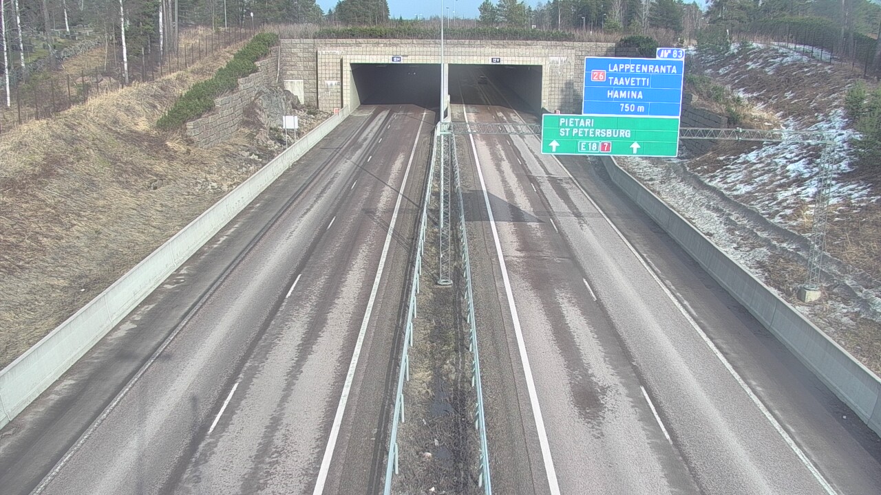 Weather Camera Image Road 7 Hamina, Husula, suuaukko west, Hamina, Kymenlaakso