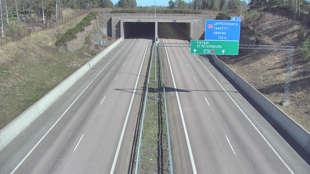 Kelikamerat Kuva Tie 7 Hamina, Husula, suuaukko länsi, Hamina, Kymenlaakso