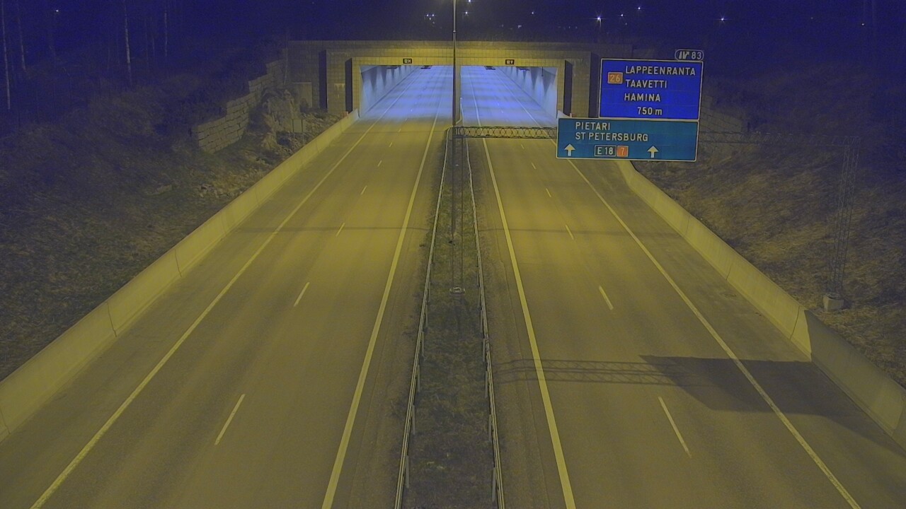 Weather Camera Image Väg 7 Fredrikshamn, Husula, suuaukko väst, Hamina, Kymenlaakso