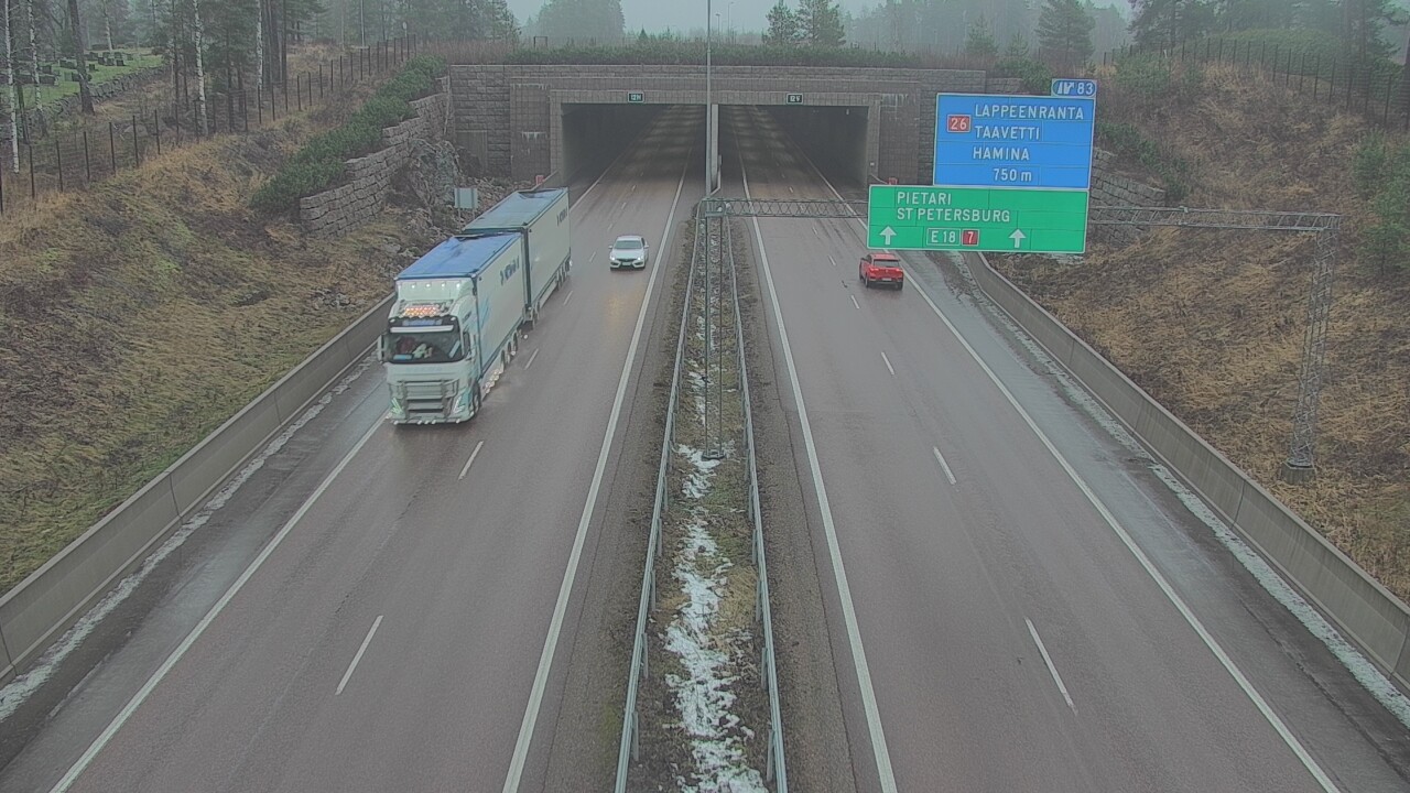 Weather Camera Image Väg 7 Fredrikshamn, Husula, suuaukko väst, Hamina, Kymenlaakso