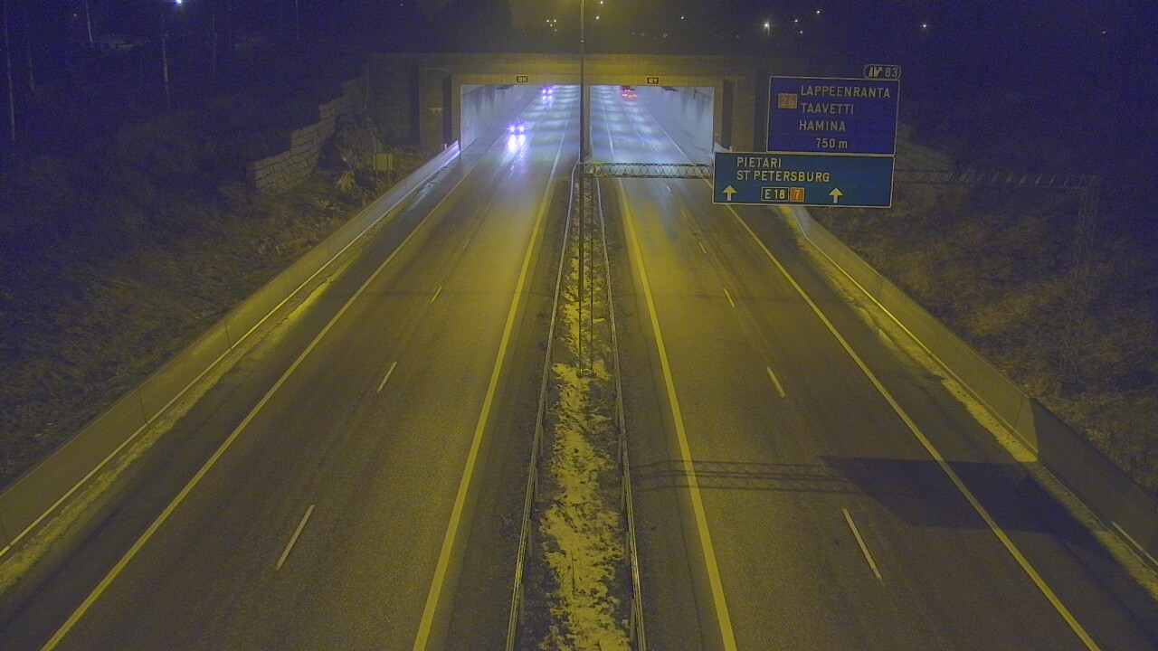 Weather Camera Image Väg 7 Fredrikshamn, Husula, suuaukko väst, Hamina, Kymenlaakso