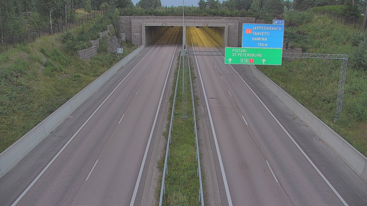 Kelikamerat Kuva Tie 7 Hamina, Husula, suuaukko länsi, Hamina, Kymenlaakso