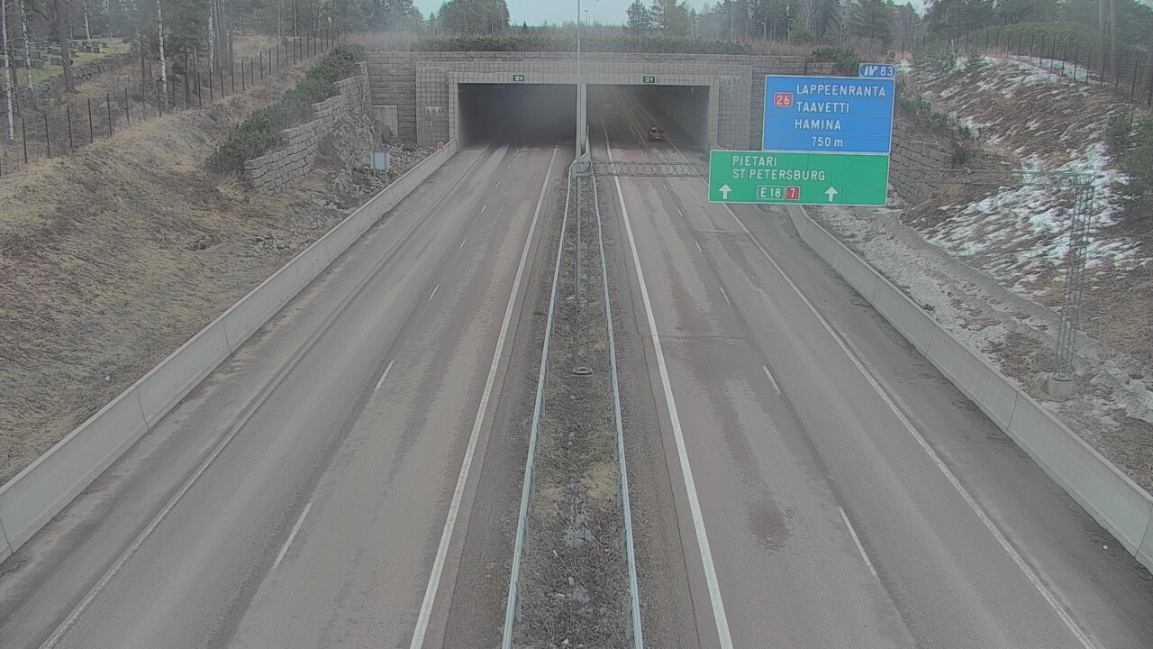 Weather Camera Image Road 7 Hamina, Husula, suuaukko west, Hamina, Kymenlaakso