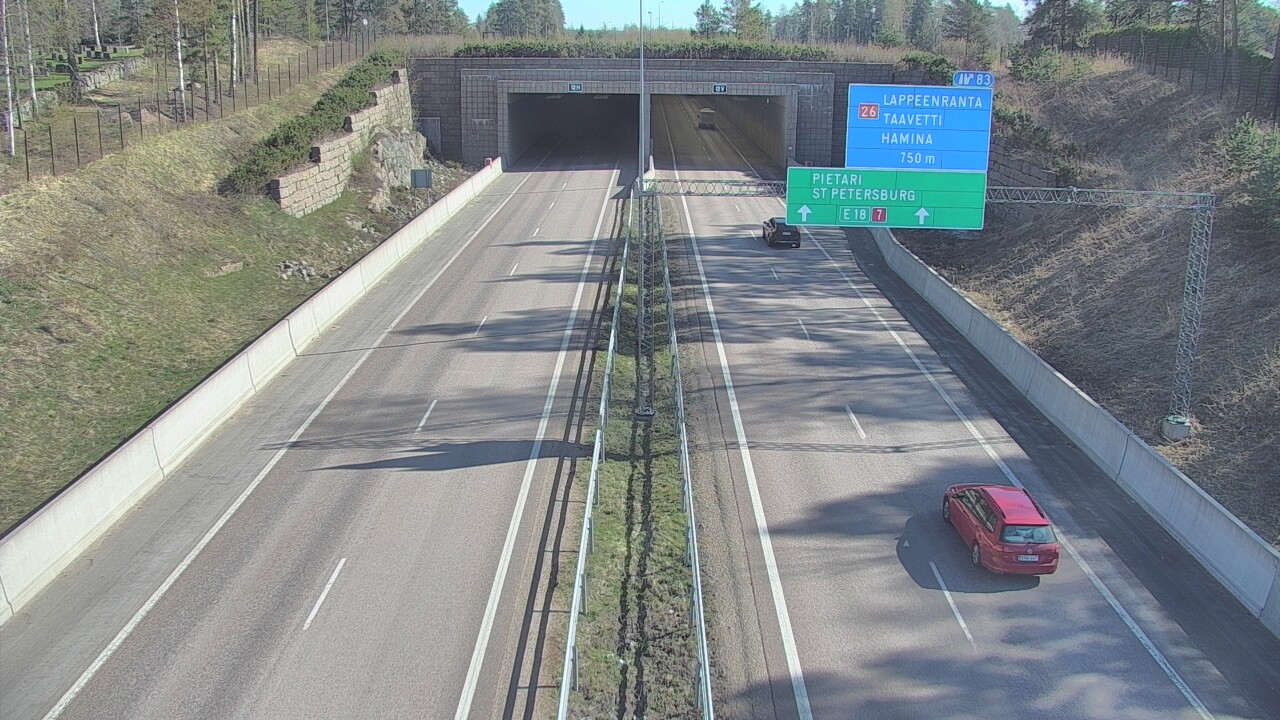Kelikamerat Kuva Tie 7 Hamina, Husula, suuaukko länsi, Hamina, Kymenlaakso