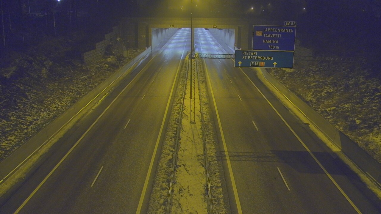 Weather Camera Image Väg 7 Fredrikshamn, Husula, suuaukko väst, Hamina, Kymenlaakso