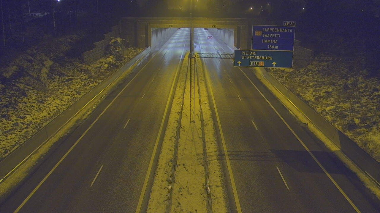 Weather Camera Image Väg 7 Fredrikshamn, Husula, suuaukko väst, Hamina, Kymenlaakso