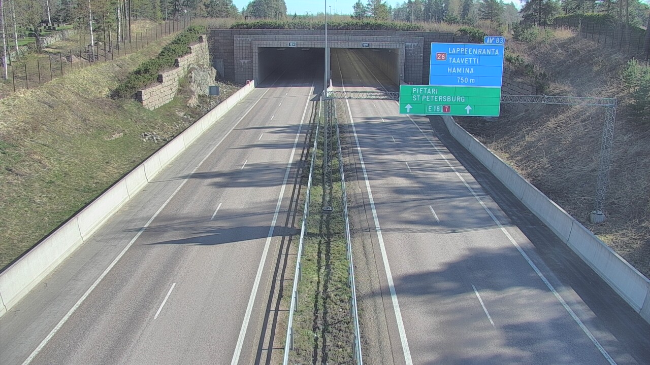 Kelikamerat Kuva Tie 7 Hamina, Husula, suuaukko länsi, Hamina, Kymenlaakso