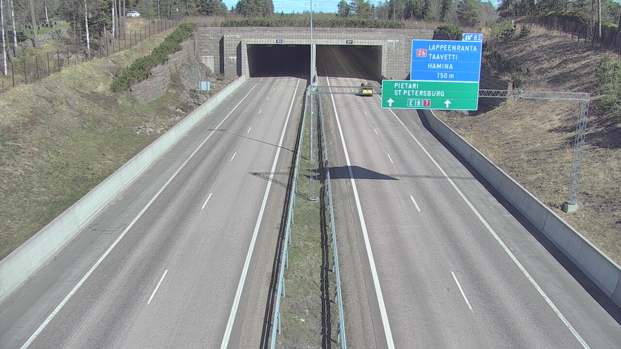 Weather Camera Image Väg 7 Fredrikshamn, Husula, suuaukko väst, Hamina, Kymenlaakso