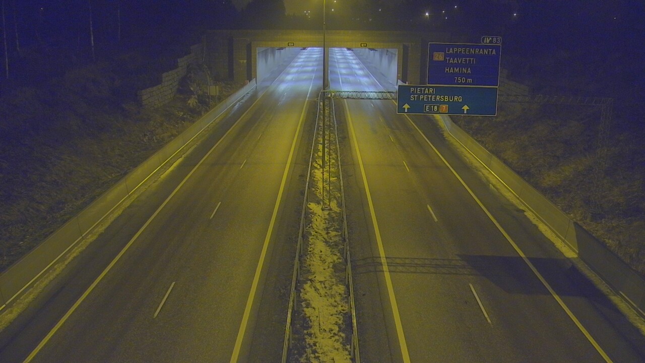 Weather Camera Image Väg 7 Fredrikshamn, Husula, suuaukko väst, Hamina, Kymenlaakso