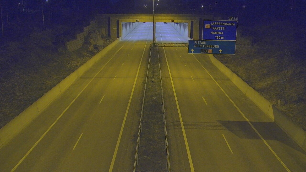 Weather Camera Image Väg 7 Fredrikshamn, Husula, suuaukko väst, Hamina, Kymenlaakso