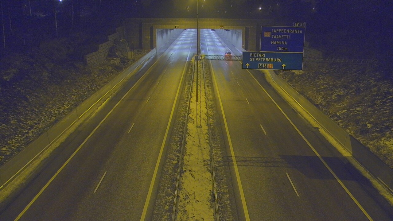 Weather Camera Image Väg 7 Fredrikshamn, Husula, suuaukko väst, Hamina, Kymenlaakso