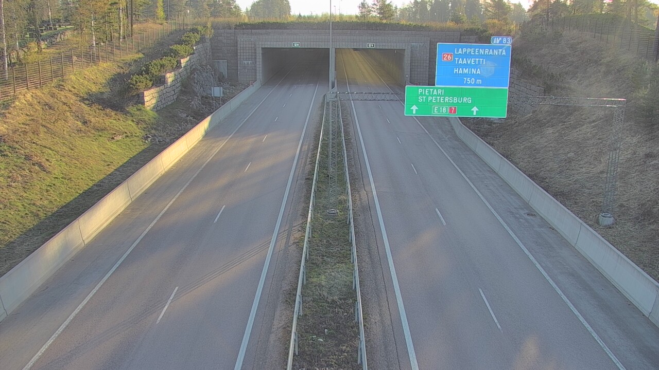 Weather Camera Image Road 7 Hamina, Husula, suuaukko west, Hamina, Kymenlaakso