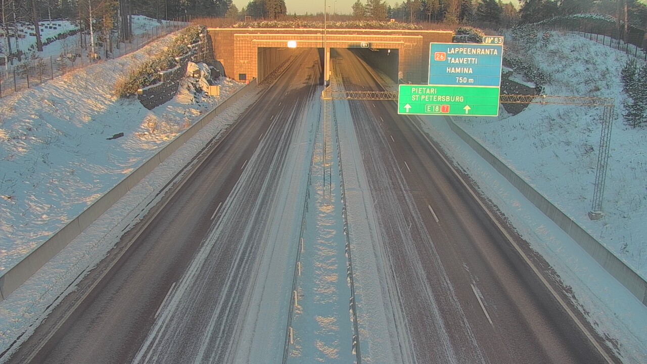 Kelikamerat Kuva Tie 7 Hamina, Husula, suuaukko länsi, Hamina, Kymenlaakso