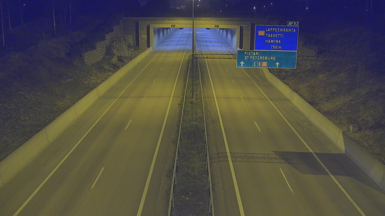 Weather Camera Image Väg 7 Fredrikshamn, Husula, suuaukko väst, Hamina, Kymenlaakso