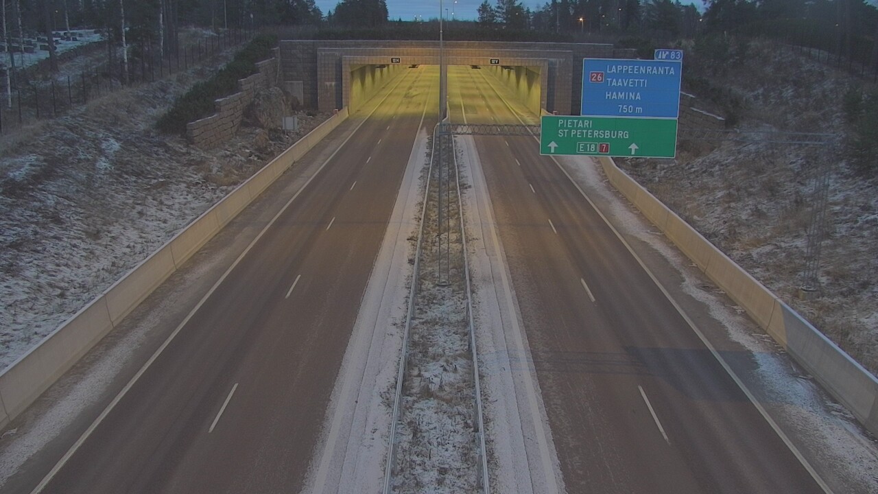 Kelikamerat Kuva Tie 7 Hamina, Husula, suuaukko länsi, Hamina, Kymenlaakso