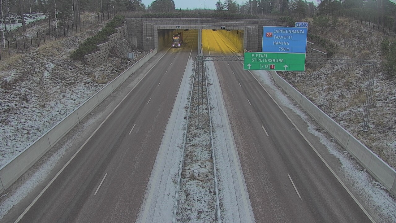 Kelikamerat Kuva Tie 7 Hamina, Husula, suuaukko länsi, Hamina, Kymenlaakso