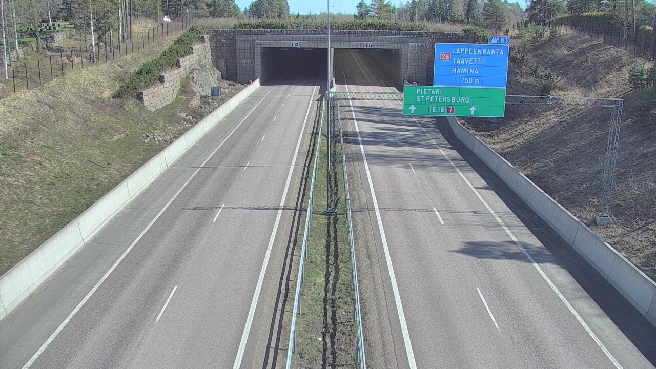 Kelikamerat Kuva Tie 7 Hamina, Husula, suuaukko länsi, Hamina, Kymenlaakso