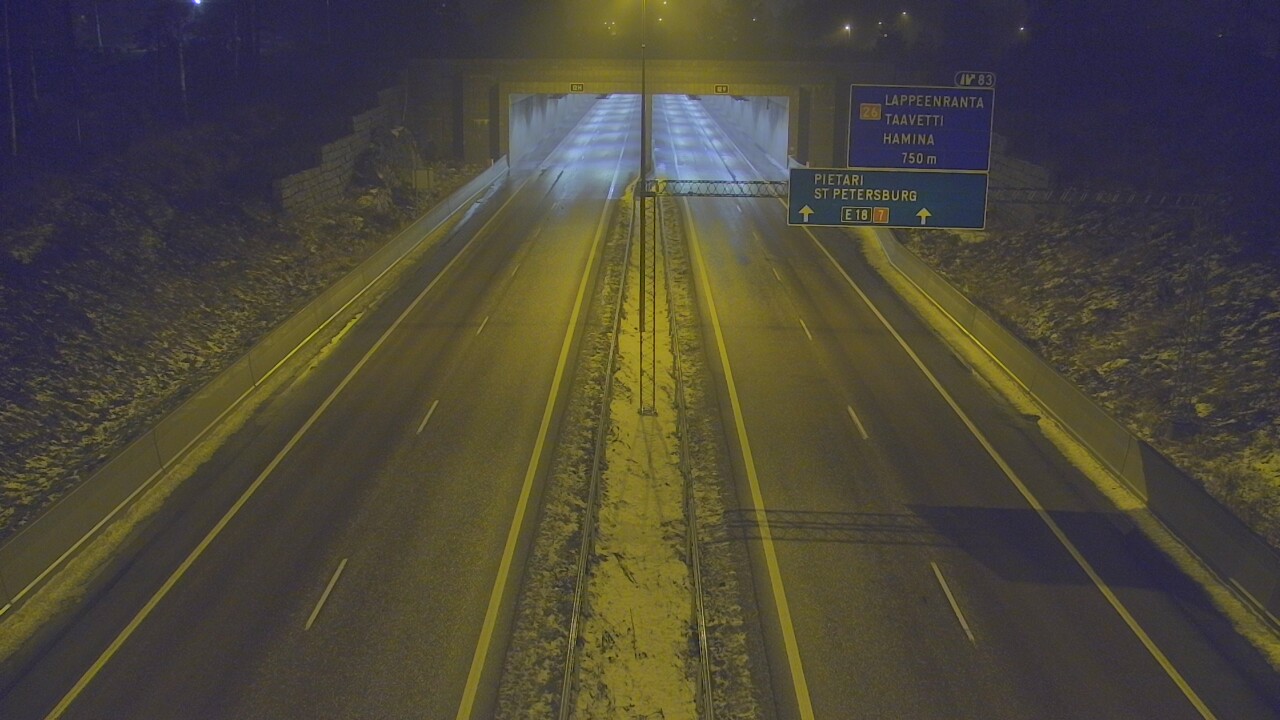 Weather Camera Image Väg 7 Fredrikshamn, Husula, suuaukko väst, Hamina, Kymenlaakso