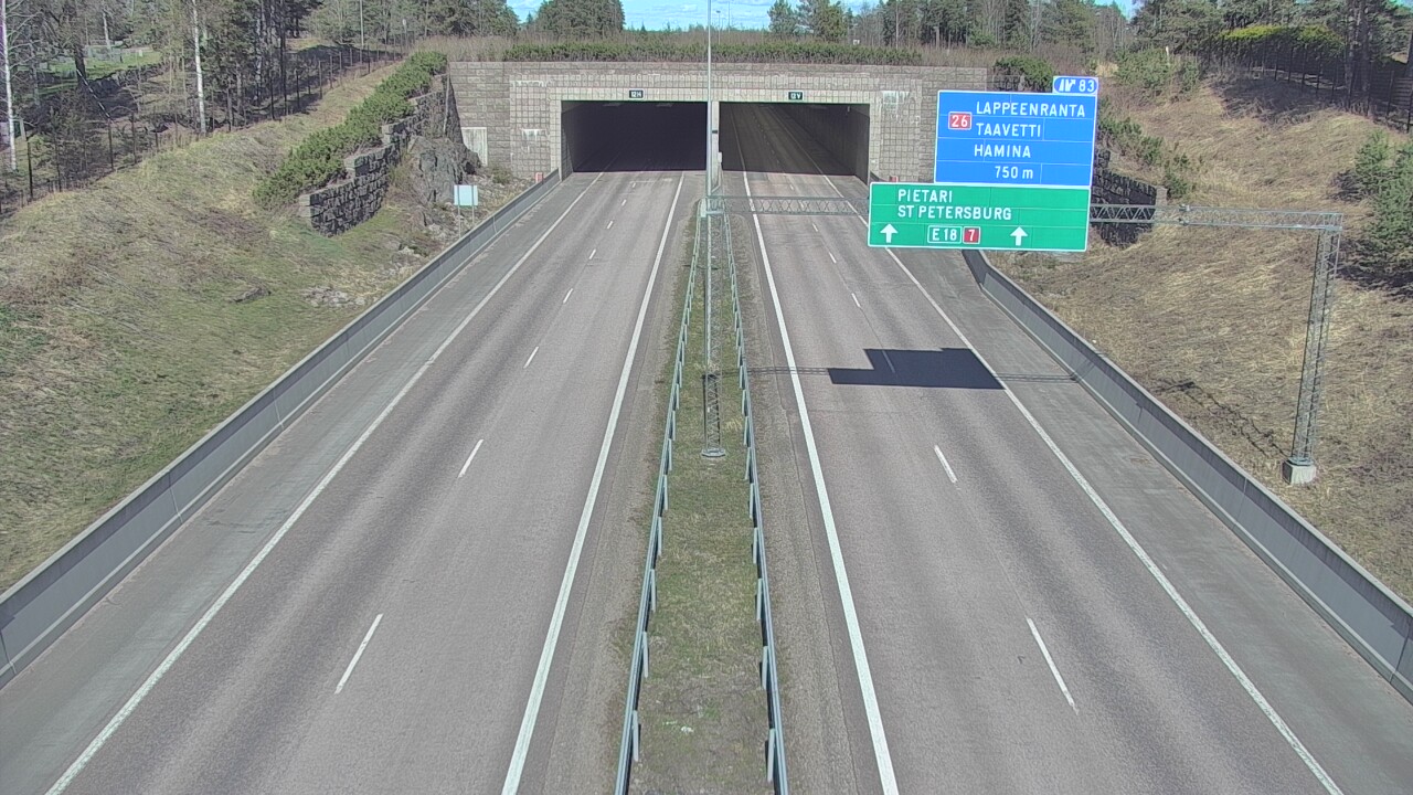 Weather Camera Image Väg 7 Fredrikshamn, Husula, suuaukko väst, Hamina, Kymenlaakso