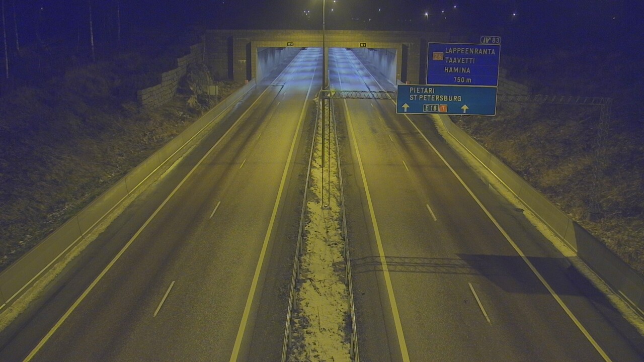 Weather Camera Image Väg 7 Fredrikshamn, Husula, suuaukko väst, Hamina, Kymenlaakso