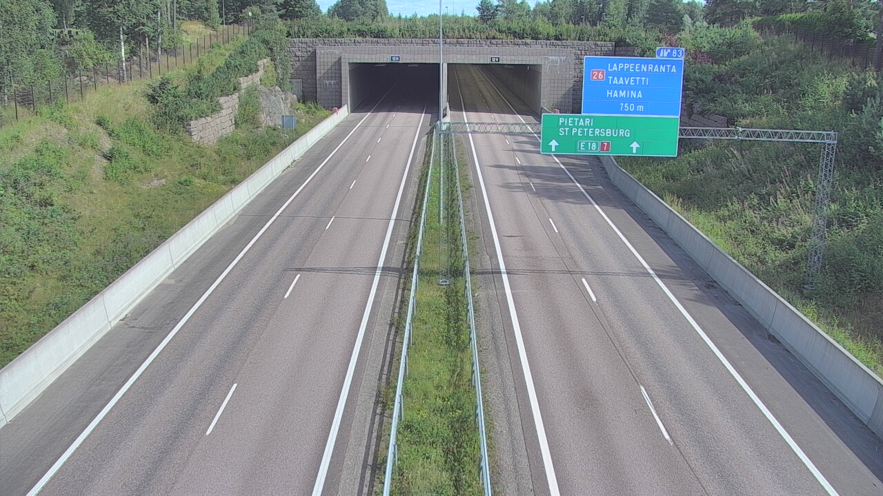 Kelikamerat Kuva Tie 7 Hamina, Husula, suuaukko länsi, Hamina, Kymenlaakso