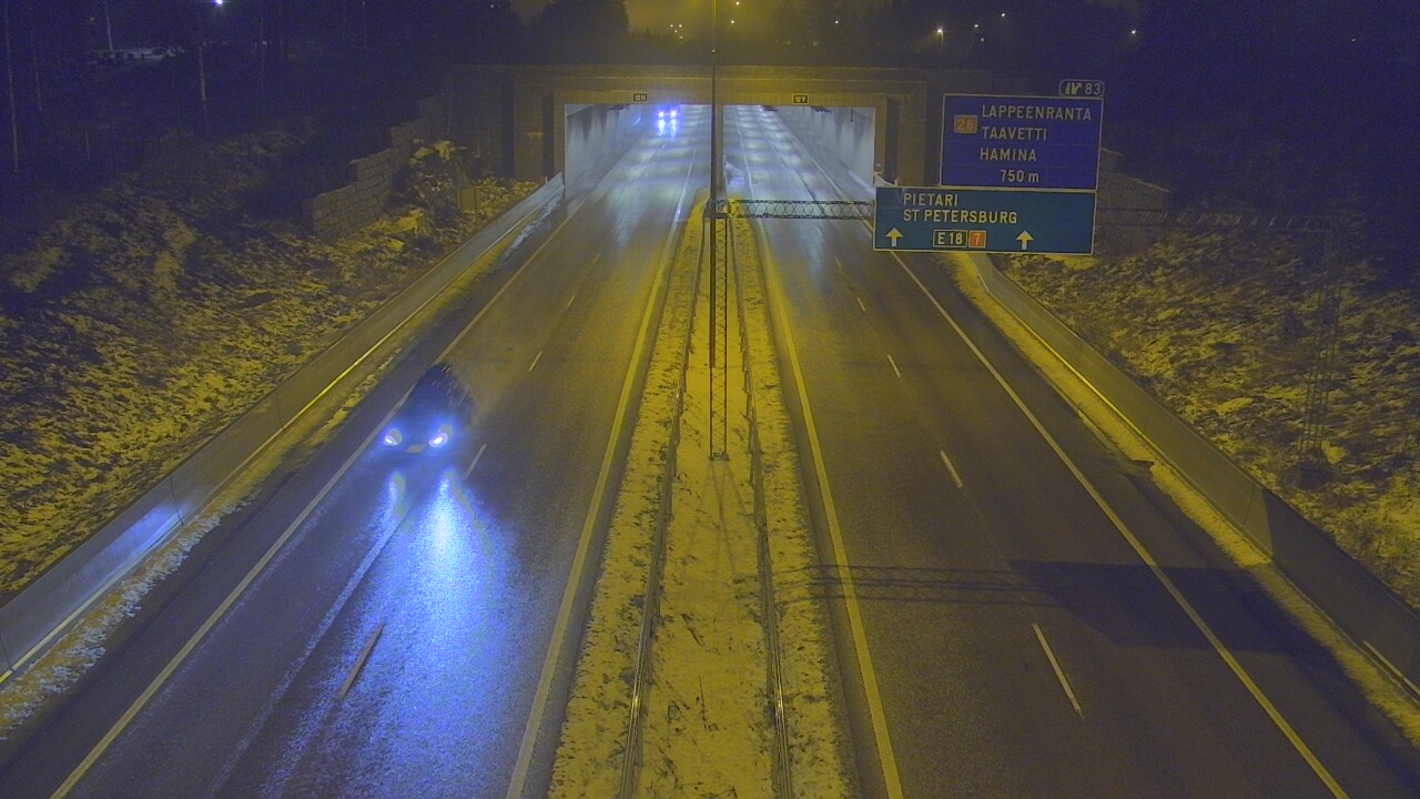 Weather Camera Image Väg 7 Fredrikshamn, Husula, suuaukko väst, Hamina, Kymenlaakso