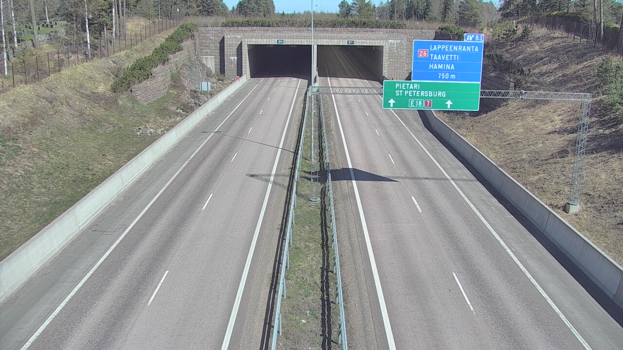 Kelikamerat Kuva Tie 7 Hamina, Husula, suuaukko länsi, Hamina, Kymenlaakso