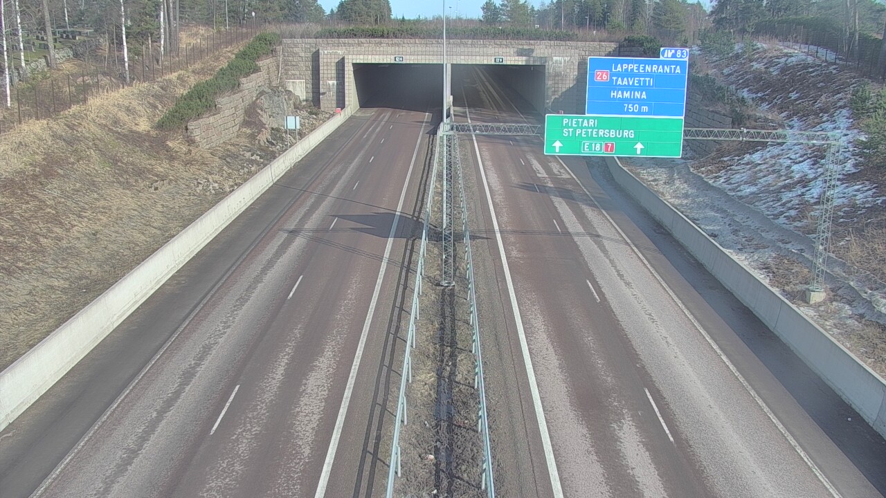 Weather Camera Image Väg 7 Fredrikshamn, Husula, suuaukko väst, Hamina, Kymenlaakso