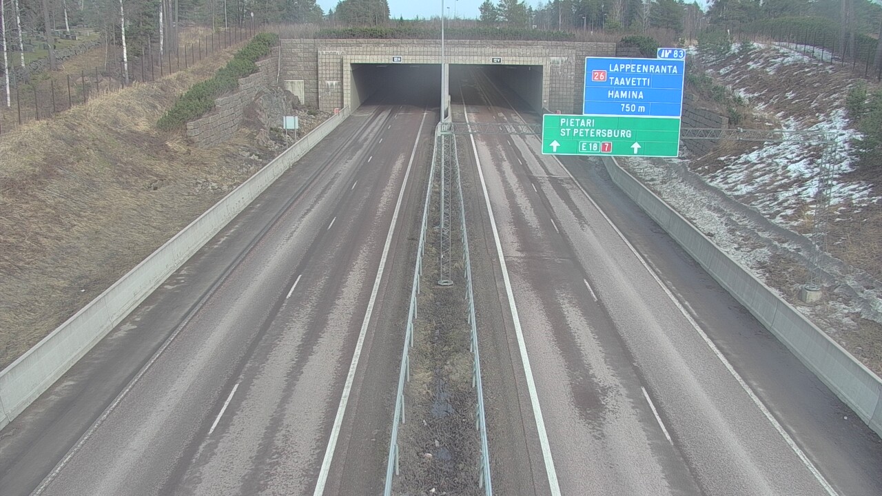Weather Camera Image Road 7 Hamina, Husula, suuaukko west, Hamina, Kymenlaakso