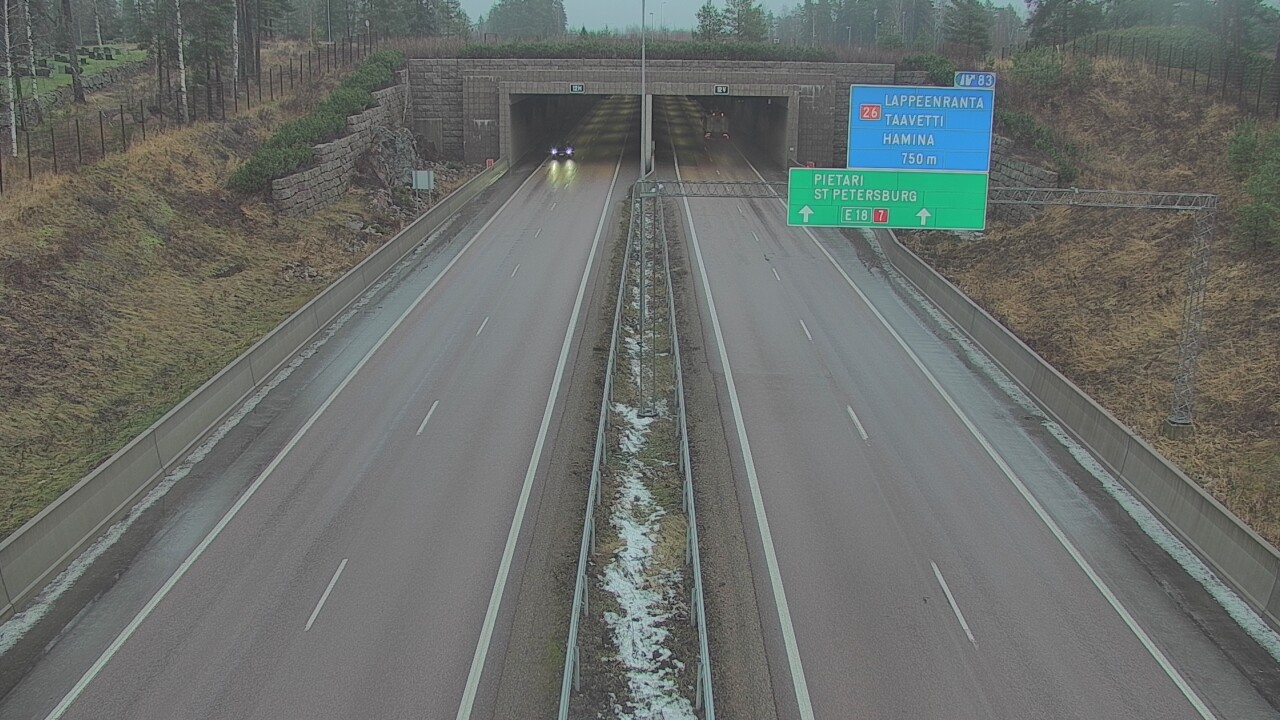 Weather Camera Image Väg 7 Fredrikshamn, Husula, suuaukko väst, Hamina, Kymenlaakso