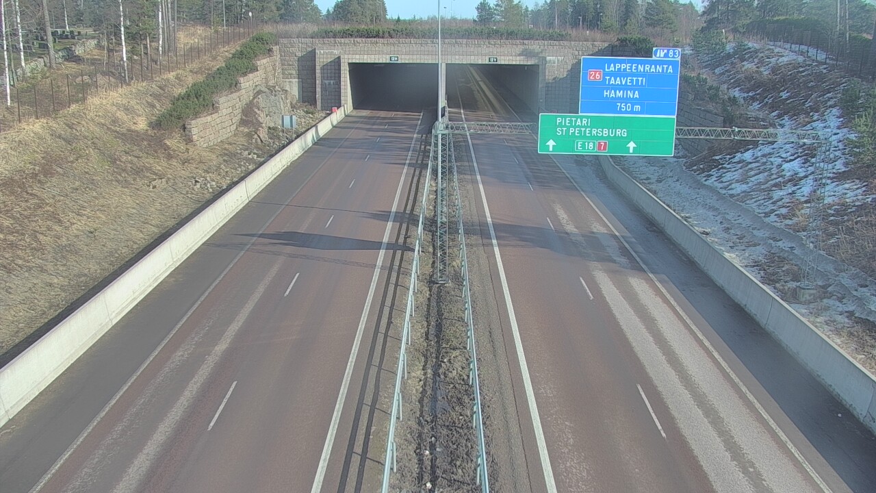 Weather Camera Image Väg 7 Fredrikshamn, Husula, suuaukko väst, Hamina, Kymenlaakso