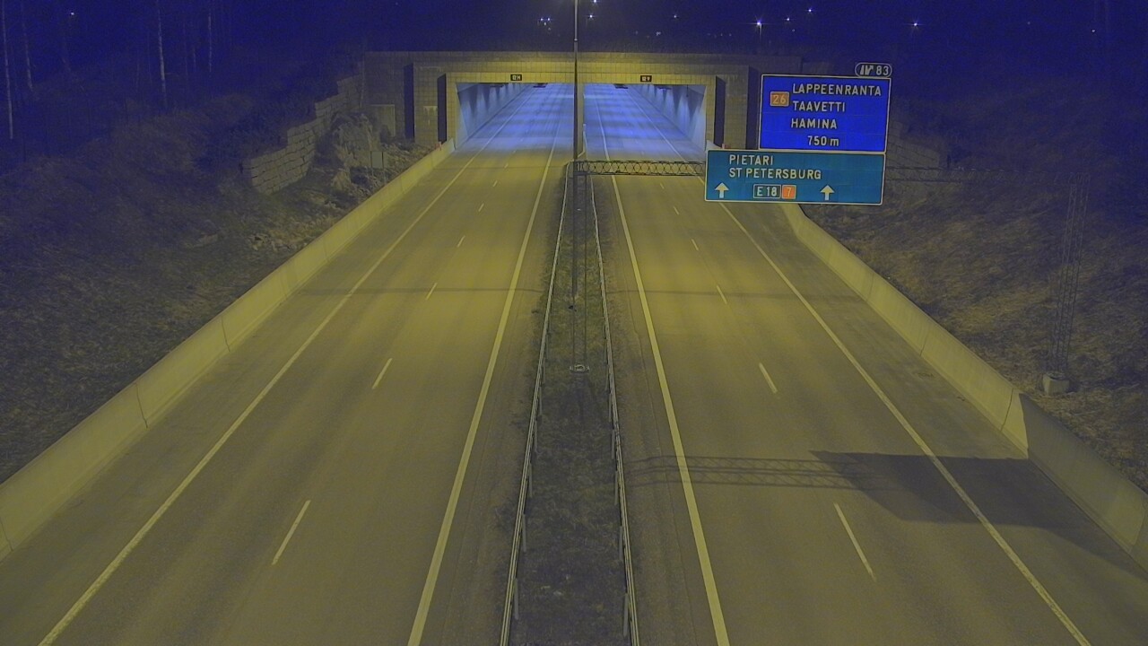 Weather Camera Image Väg 7 Fredrikshamn, Husula, suuaukko väst, Hamina, Kymenlaakso