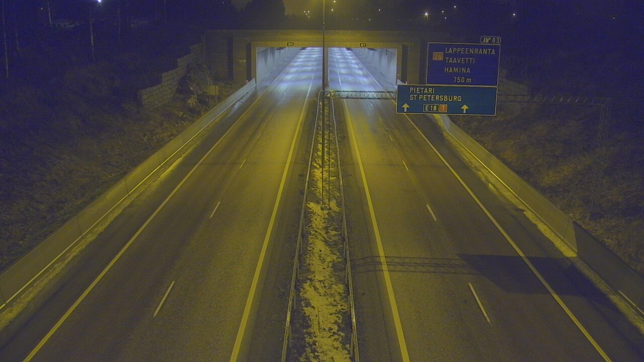 Weather Camera Image Väg 7 Fredrikshamn, Husula, suuaukko väst, Hamina, Kymenlaakso