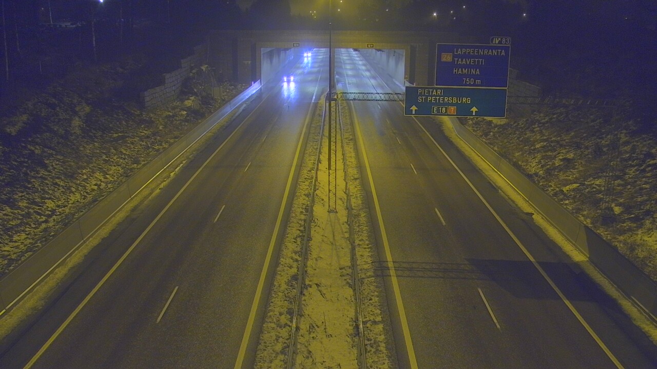 Weather Camera Image Väg 7 Fredrikshamn, Husula, suuaukko väst, Hamina, Kymenlaakso