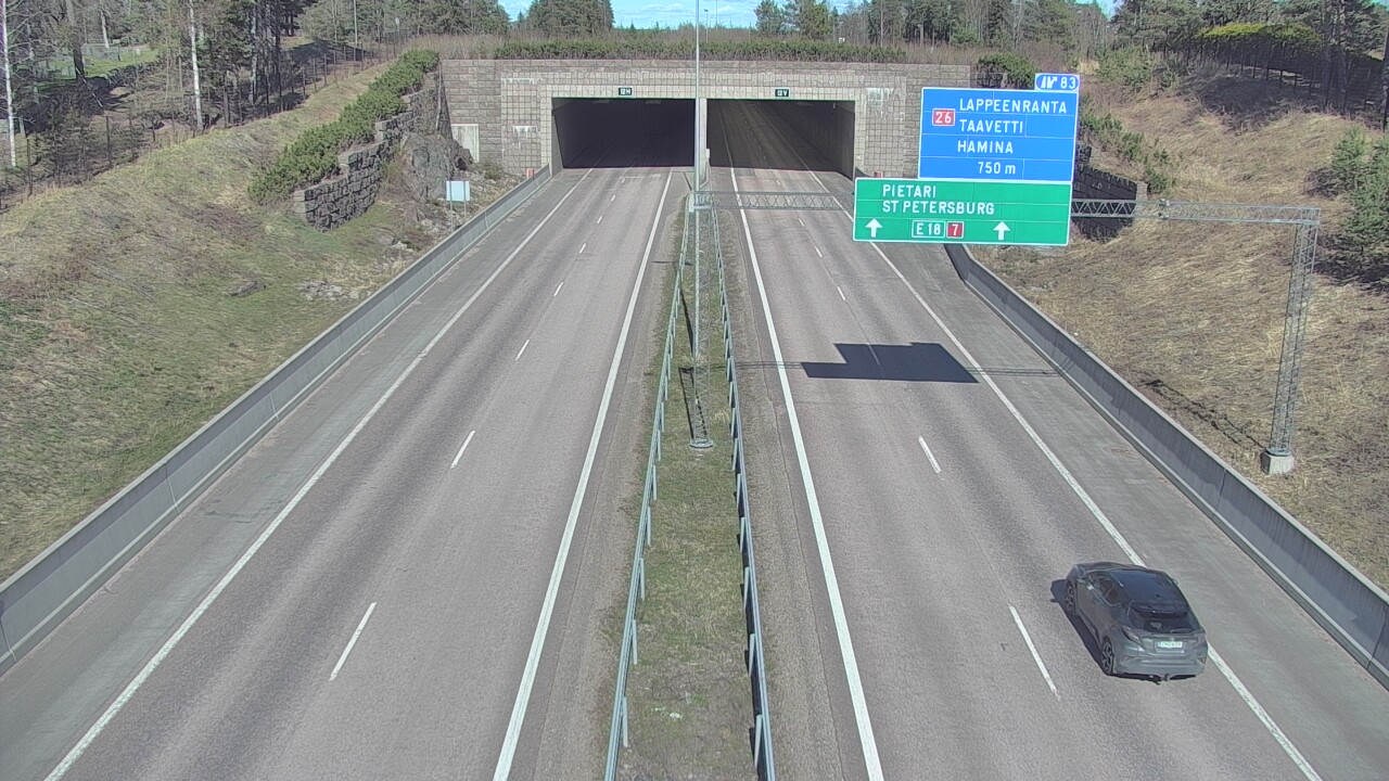 Weather Camera Image Väg 7 Fredrikshamn, Husula, suuaukko väst, Hamina, Kymenlaakso
